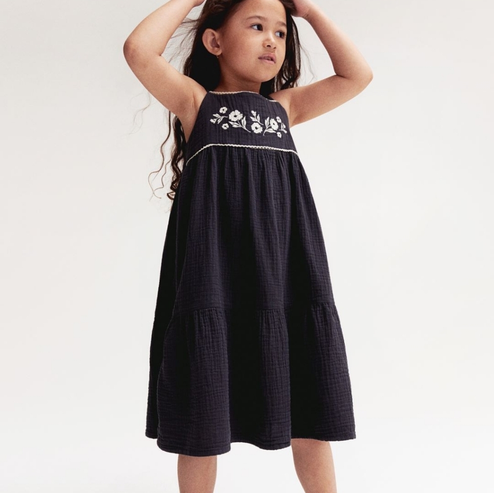 H&m tiered muslin dress